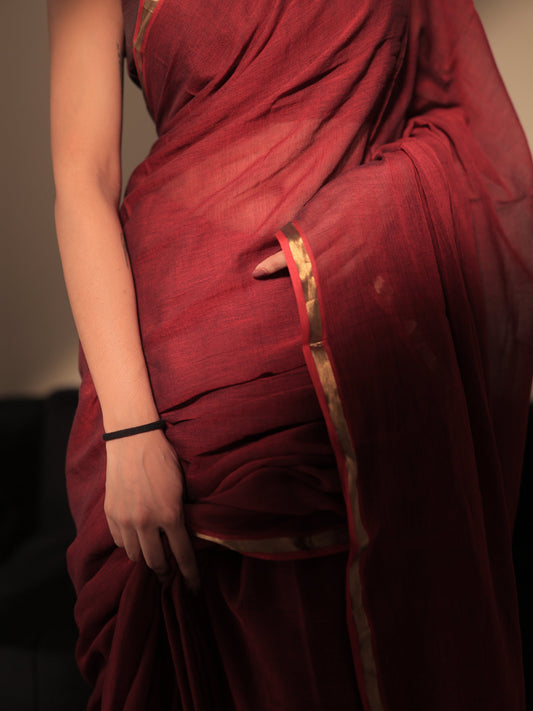 Komal Saree Blouse Set [Maroon]