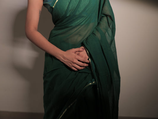 Komal Saree Blouse Set [Green]