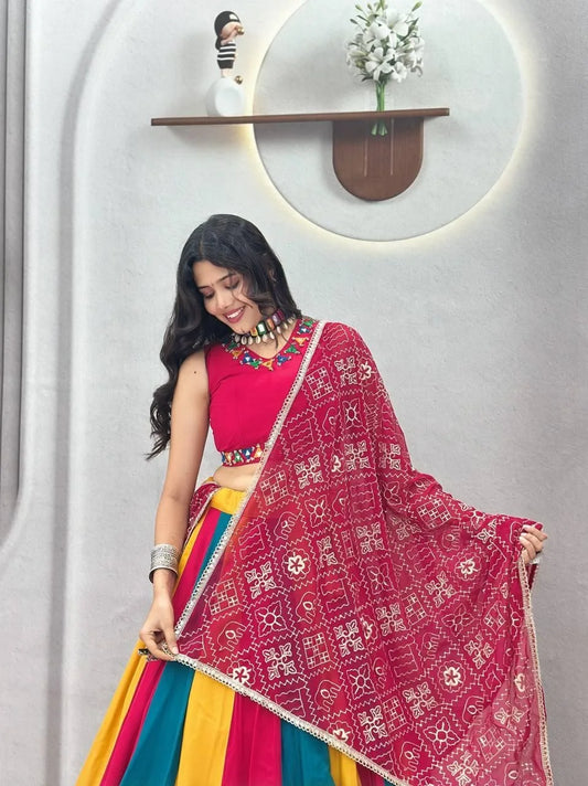 Multicolor Digital patola print traditional lehenga choli For Women