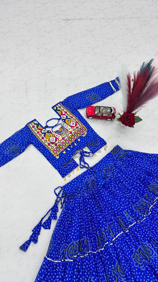 Navratri Women's Traditional Black Lehenga Choli with Thread Embroidery & Heavy Flair